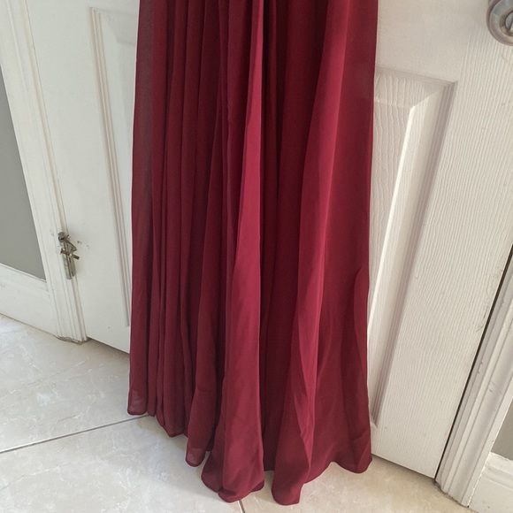 Lulu’s • Mythical Kind of Love Wine Red Maxi Dress perfect fall wedding attire - Picture 8 of 15
